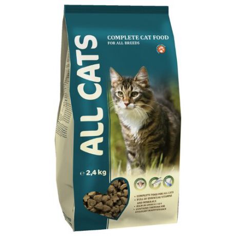 Корм для кошек ALL CATS Сухой полнорационный 2.4 кг
