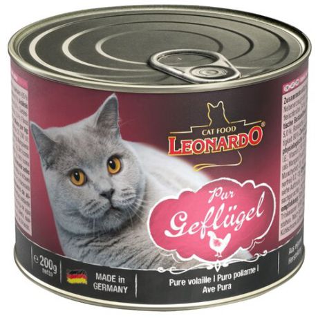 Корм для кошек Leonardo Quality Selection с Птицей 1 шт. (0.2 кг)