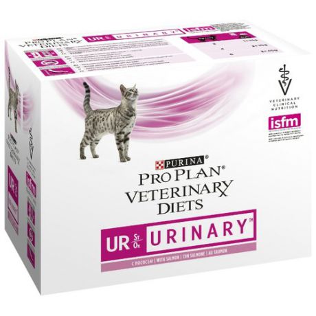 Корм для кошек Pro Plan Veterinary Diets (0.085 кг) 10 шт. Feline UR Urinary with Salmon pouch
