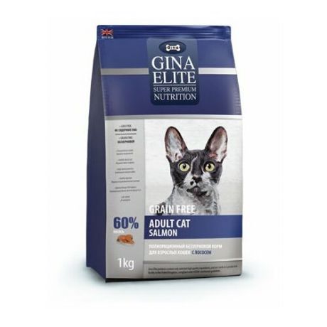 Корм для кошек Gina Elite Cat Grain Free Salmon (15 кг)