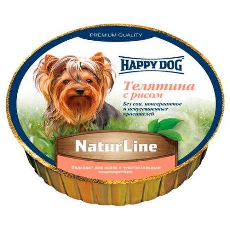 Влажный корм для собак Happy Dog NaturLine телятина с рисом 11шт. х 85г