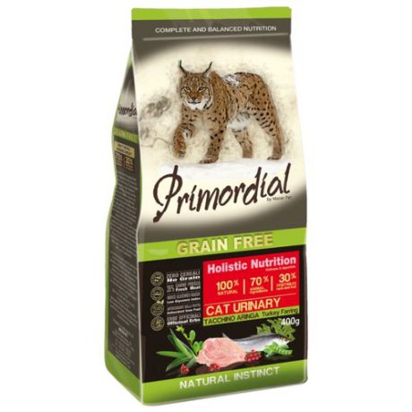 Корм для кошек Primordial Grain Free Cat Urinary Turkey Farring 0.4 кг