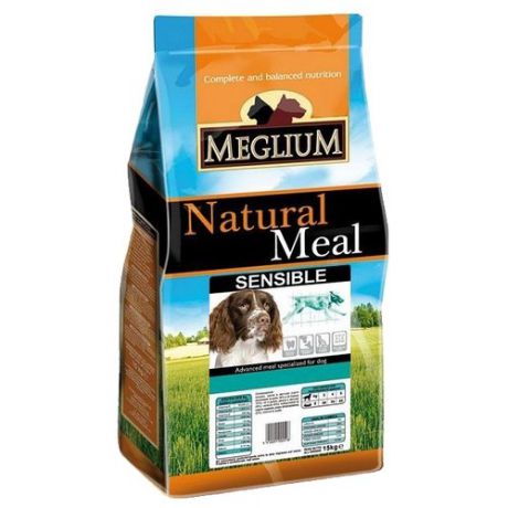 Корм для собак Meglium (15 кг) Sensible Ягненок, рис