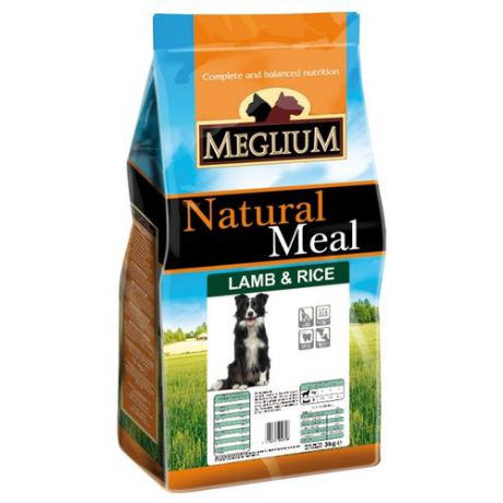 Корм для собак Meglium (3 кг) Sensible Ягненок, рис