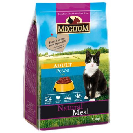 Корм для кошек Meglium Adult Рыба 1.5 кг