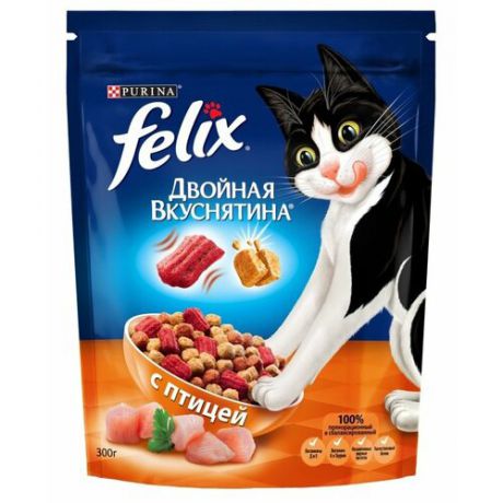 Корм для кошек Felix Двойная вкуснятина с птицей 300 г