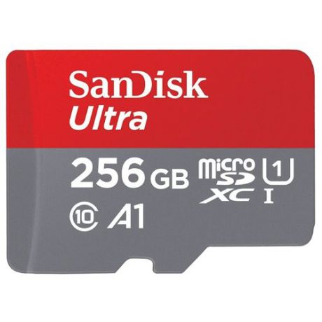 Карта памяти SanDisk Ultra microSDXC Class 10 UHS Class 1 A1 100MB/s 256GB + SD adapter