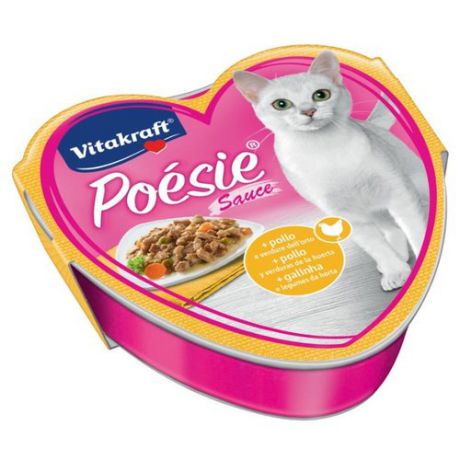 Корм для кошек Vitakraft 1 шт. Poesie Sauce курица и овощи 0.085 кг