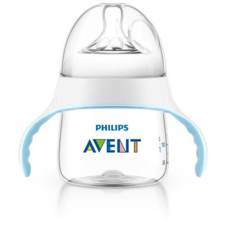 Philips AVENT Тренировочный набор Natural SCF251/00 150 мл с 4 мес., белый/голубой