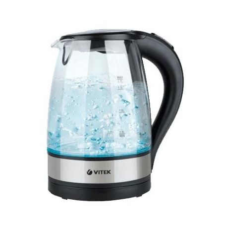 Чайник VITEK VT-7008, серебристый/черный