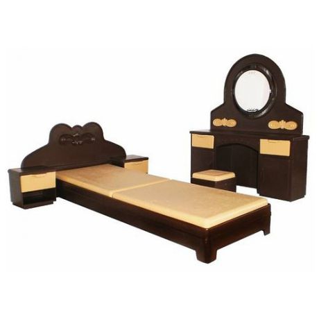 ОГОНЁК Набор мебели для спальни Коллекция (С-1303) коричневый/бежевый
