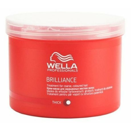 Wella Professionals BRILLIANCE Крем-маска для окрашенных жестких волос, 500 мл