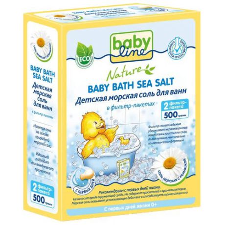 BabyLine Nature Морская соль с ромашкой 500 г
