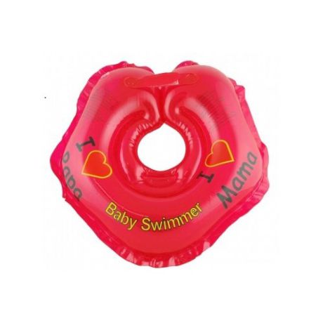 Круг на шею Baby Swimmer 0m+ (3-12 кг) Я люблю красный