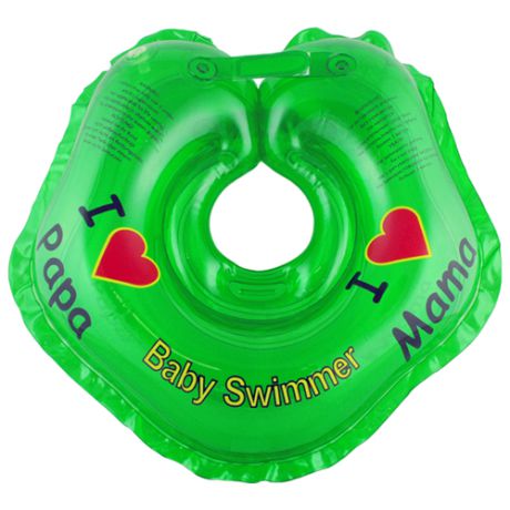 Круг на шею Baby Swimmer 0m+ (3-12 кг) Я люблю зеленый