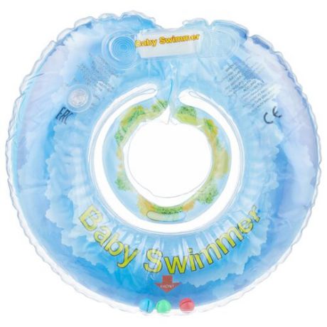 Круг на шею Baby Swimmer Флора 0m+ (6-36 кг) с погремушкой солнечный остров