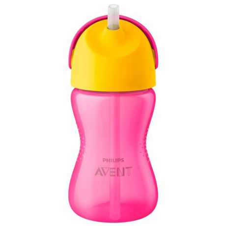 Поильник с трубочкой Philips AVENT SCF798, 300 мл розовый