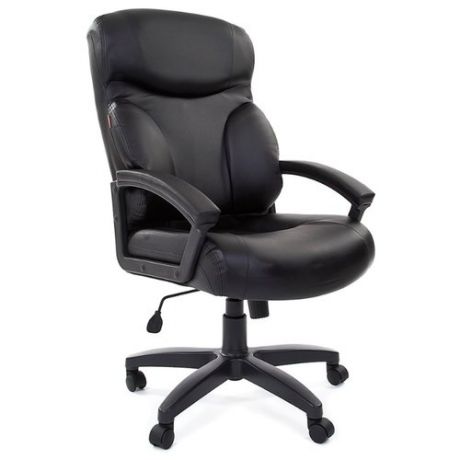 Компьютерное кресло Chairman 435 LT для руководителя, обивка: искусственная кожа, цвет: черный