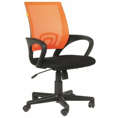 Компьютерное кресло Chairman 696 офисное, обивка: текстиль, цвет: черный/оранжевый