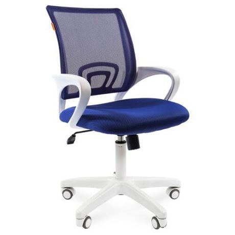 Компьютерное кресло Chairman 696 офисное, обивка: текстиль, цвет: белый/синий