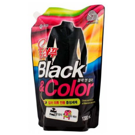 Жидкость для стирки Aekyung Wool Shampoo Black and Color 1.3 л пакет