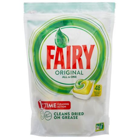 Fairy Original All in 1 капсулы (лимон) для посудомоечной машины 48 шт.