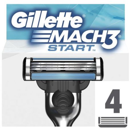 Сменные кассеты Gillette Mach3 Start , 4 шт.