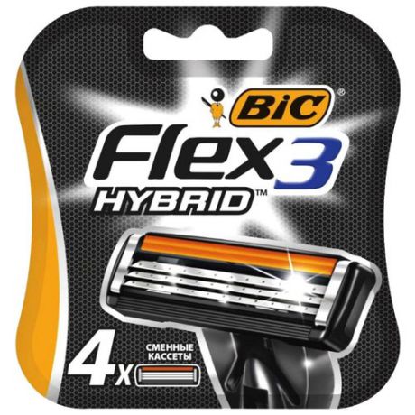 Сменные лезвия Bic Flex 3 Hybrid , 4 шт.