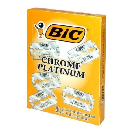 Лезвия для T-образного станка Bic Chrome Platinum , 100 шт.