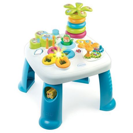 Интерактивная развивающая игрушка Smoby Развивающий игровой стол 211169 голубой