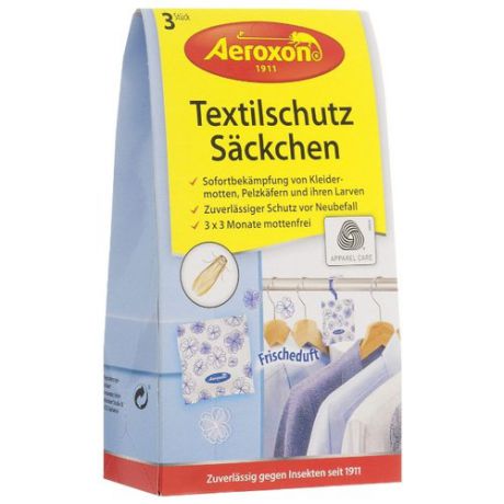 Саше Aeroxon для защиты тканей от моли с цветочным ароматом (3 шт.)