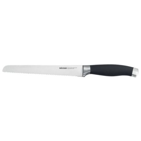 Nadoba Нож для хлеба Rut 20 см стальной/черный