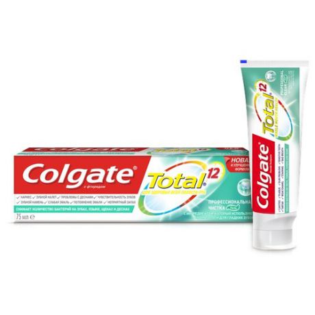 Зубная паста Colgate Total 12 Профессиональная чистка (гель), 75 мл