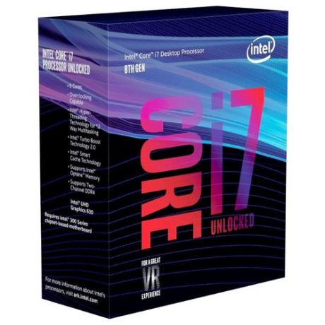 Процессор Intel Core i7-8700K Coffee Lake (3700MHz, LGA1151 v2, L3 12288Kb) BOX