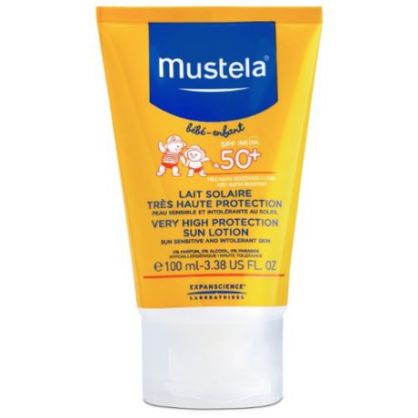 Mustela Детское солнцезащитное молочко для лица и тела SPF 50 100 мл
