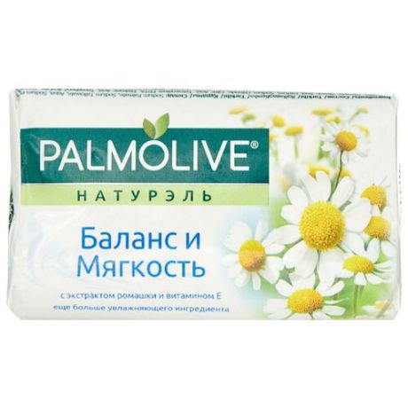 Мыло кусковое Palmolive Натурэль Баланс и мягкость с экстрактом ромашки и витамином Е, 90 г