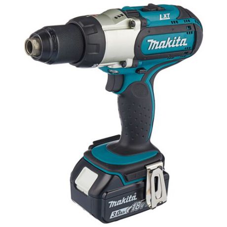 Аккумуляторная дрель-шуруповерт Makita DDF451RFE 80 Н·м синий/черный