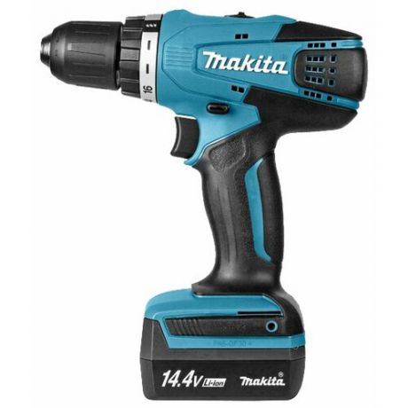 Аккумуляторная дрель-шуруповерт Makita DF347DWLE 30 Н·м синий/черный