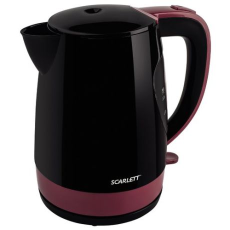 Чайник Scarlett SC-EK18P26, черный/бордовый