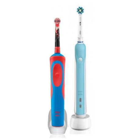 Электрическая зубная щетка Oral-B Pro 500 + Stages Power Звездные войны (2017) белый/голубой/красный
