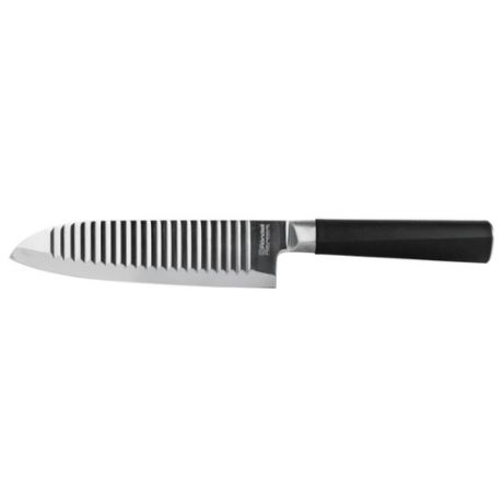 Rondell Нож сантоку Flamberg 17,7 см черный / серебристый