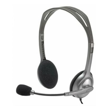 Компьютерная гарнитура Logitech Stereo Headset H110 черный/серый