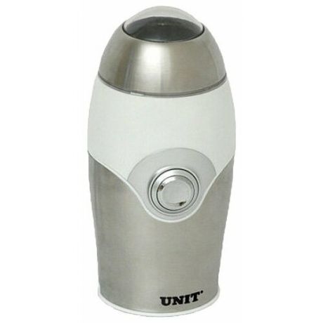 Кофемолка UNIT UCG-112 серебристый/белый