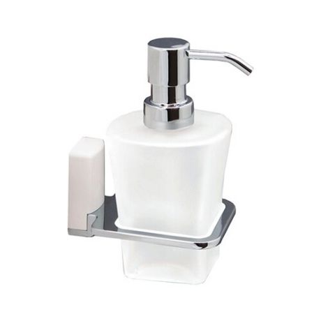 Дозатор для жидкого мыла WasserKRAFT Leine К-5099WHITE хром/белый