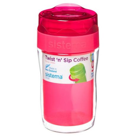 Термокружка Sistema Small Twist‘n’Sip Coffee To Go (0,315 л) pink