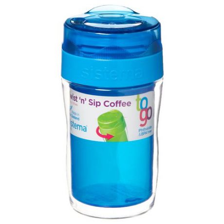 Термокружка Sistema Small Twist‘n’Sip Coffee To Go (0,315 л) blue