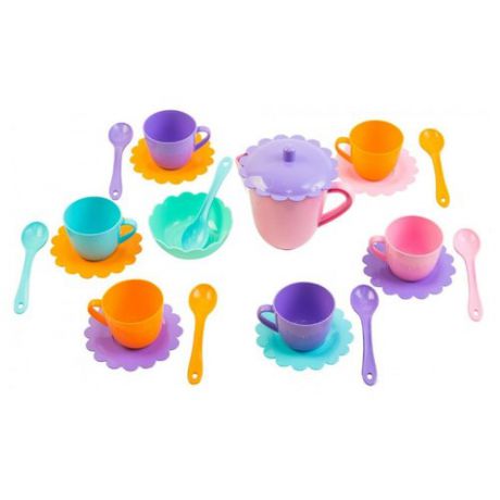 Набор посуды Тигрес Ромашка 39392 розовый/голубой/фиолетовый