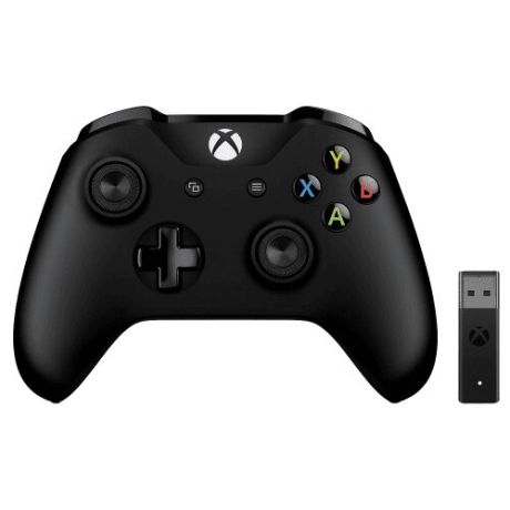 Геймпад Microsoft Xbox One Controller + беспроводной адаптер для ПК черный