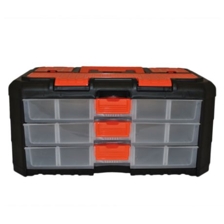 Ящик с органайзером BLOCKER Grand 3 секции BR3736 40x21.9x19.7 см черный/оранжевый