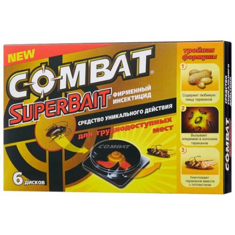 Ловушка Combat SuperBait от тараканов (6 шт.)